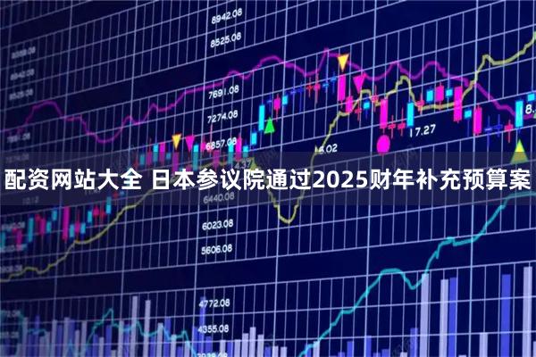 配资网站大全 日本参议院通过2025财年补充预算案